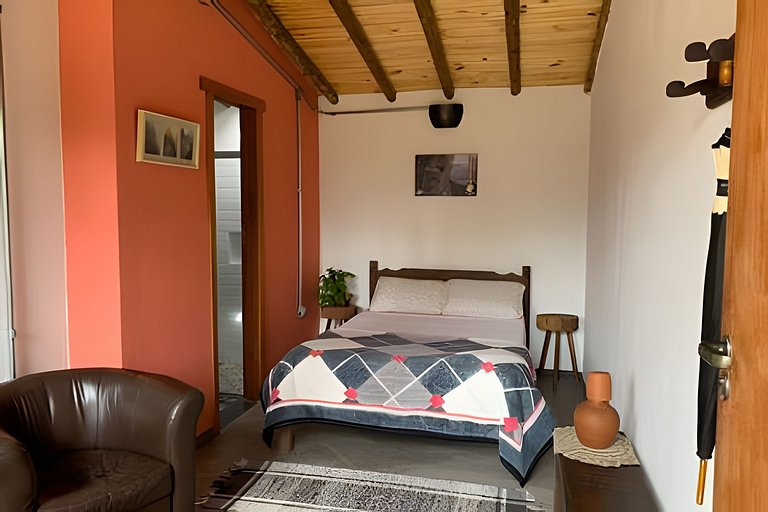 Chalé encantador em casa rústica